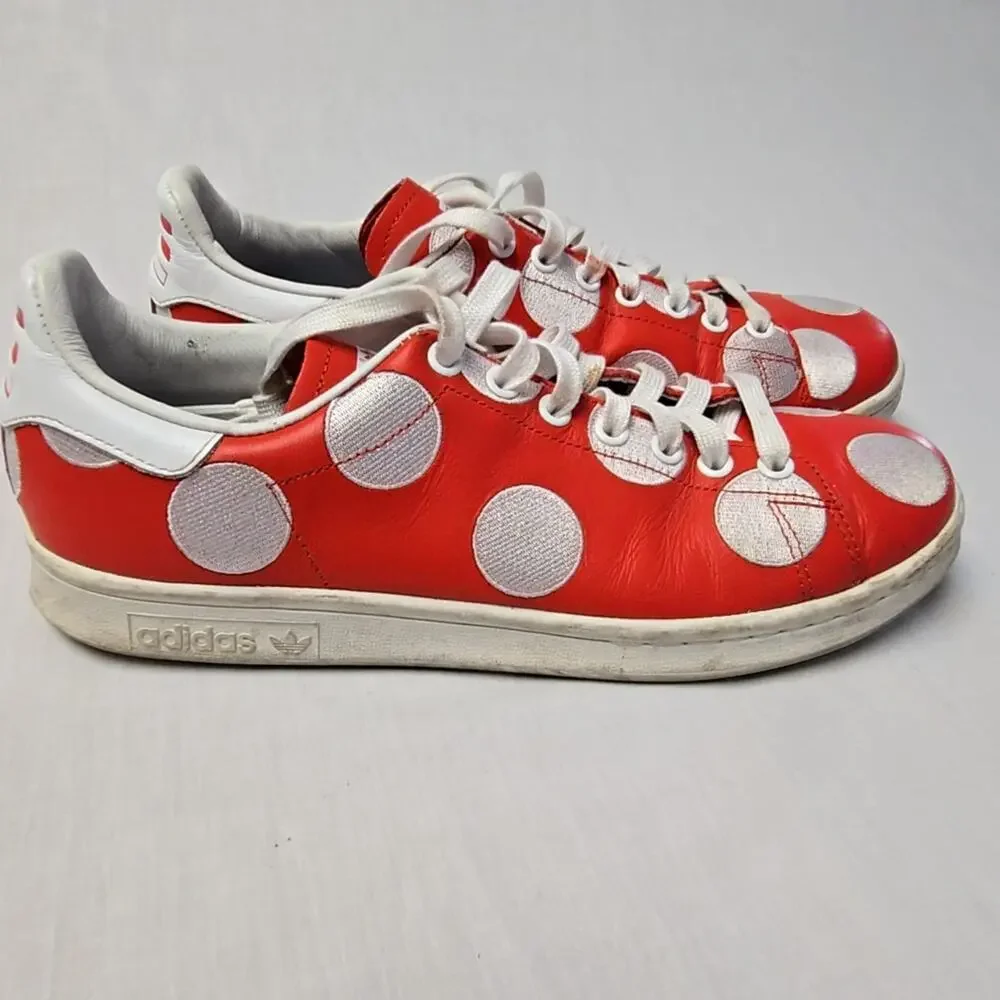 Adidas Stan Smith Polka Dot Sneakers Red White Mens 9.5